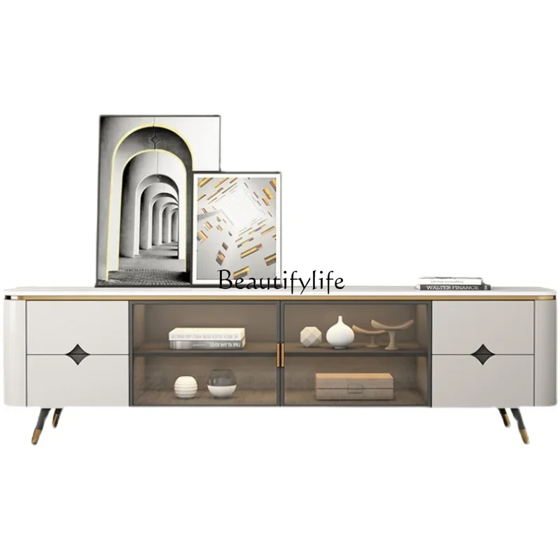XX39Italian light luxury rock panel TV cabinet modern simple small apartment living room with lamp tempered glass floor cabinet
XX39Italian light luxury rock panel TV cabinet modern simple small apartment living room with lamp tempered glass floor cabinet
