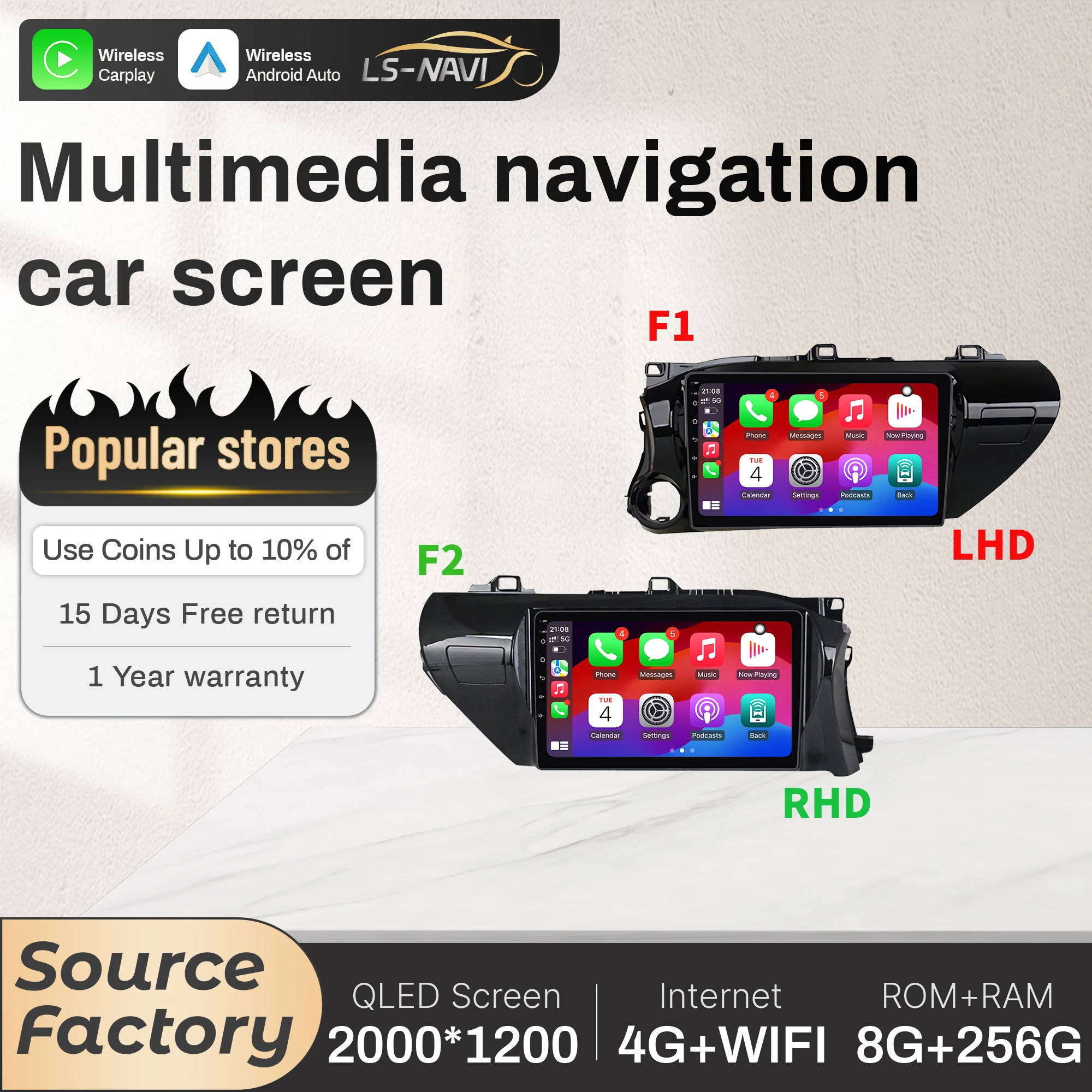 9 inch Car Radio For Toyota Hilux Pick Up AN120 2015-2020 Android 14 4G Wireless Bluetooth CarPlay Head Unit Screen
9 inch Car Radio For Toyota Hilux Pick Up AN120 2015-2020 Android 14 4G Wireless Bluetooth CarPlay Head Unit Screen