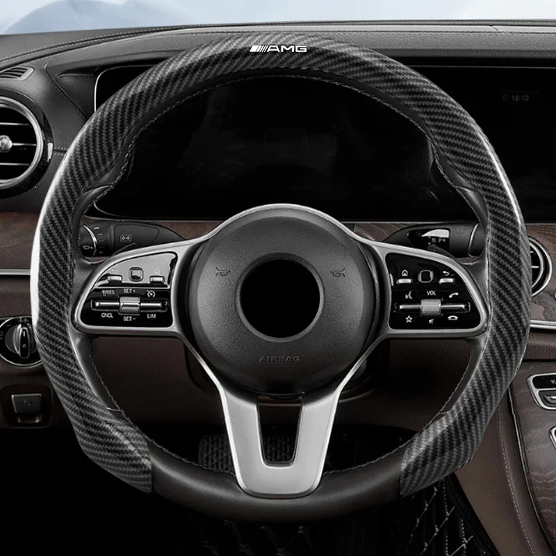 Carbon fiber Leather Car Steering Wheel Cover Anti-Slip For Mercedes Benz W203 W204 W205 W206 W176 W177 W212 W213 X156 X253 W117
Carbon fiber Leather Car Steering Wheel Cover Anti-Slip For Mercedes Benz W203 W204 W205 W206 W176 W177 W212 W213 X156 X253 W117