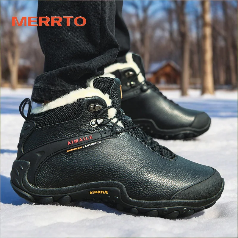 Cow Leather Men's Hiking Shoes Snow boots Hunting Boot wool women Outdoor Waterproof Treeking Climbing Mountain Walking Sneakers
Cow Leather Men's Hiking Shoes Snow boots Hunting Boot wool women Outdoor Waterproof Treeking Climbing Mountain Walking Sneakers
