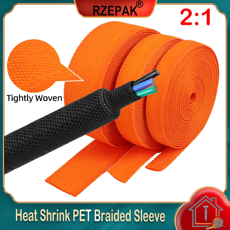 1~50m New PET Braided Cable Sleeve Heat Shrink Tube Insulation Flam Retardant Shrinkable Protection Wrap Sheath Wire Organizer
1~50m New PET Braided Cable Sleeve Heat Shrink Tube Insulation Flam Retardant Shrinkable Protection Wrap Sheath Wire Organizer