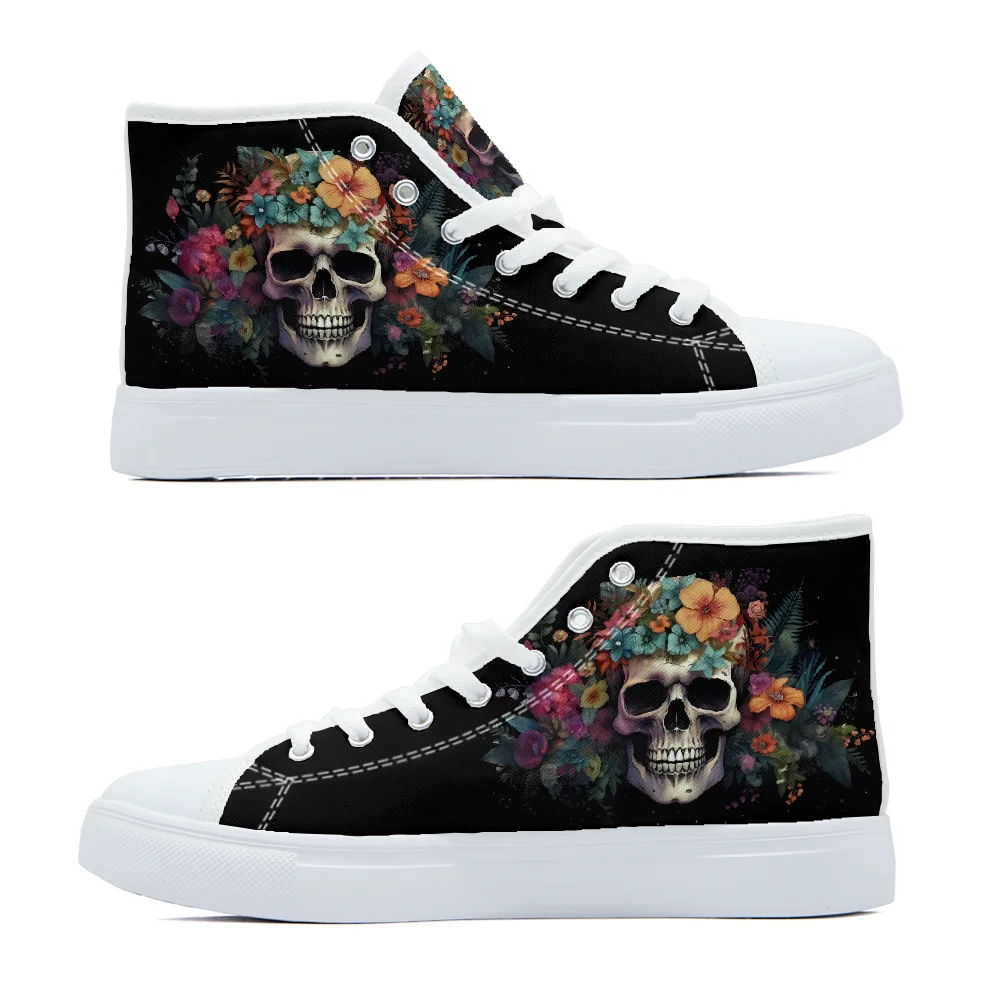 Высокие парусиновые туфли с цветами и черепами, повседневная модная обувь, кроссовки для кампуса для мужчин и женщин, спортивная обувь
Высокие парусиновые туфли с цветами и черепами, повседневная модная обувь, кроссовки для кампуса для мужчин и женщин, спортивная обувь