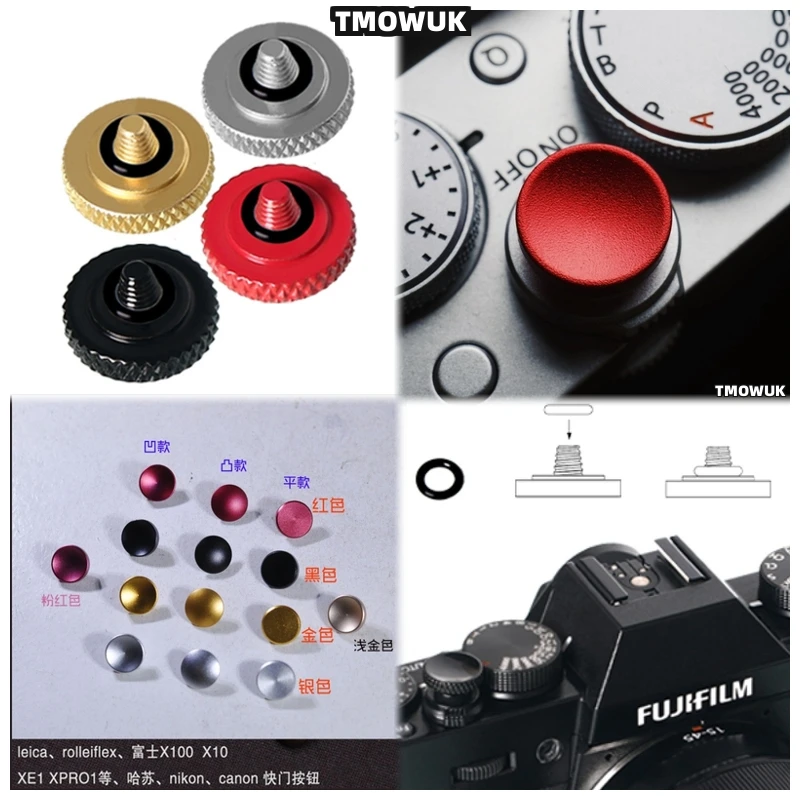 For A7M4 A6000 A6300 A6500 A5100 ZV-E10 RX1R II RX10 Camera Repair Aluminum Shutter Buttons Concave
For A7M4 A6000 A6300 A6500 A5100 ZV-E10 RX1R II RX10 Camera Repair Aluminum Shutter Buttons Concave