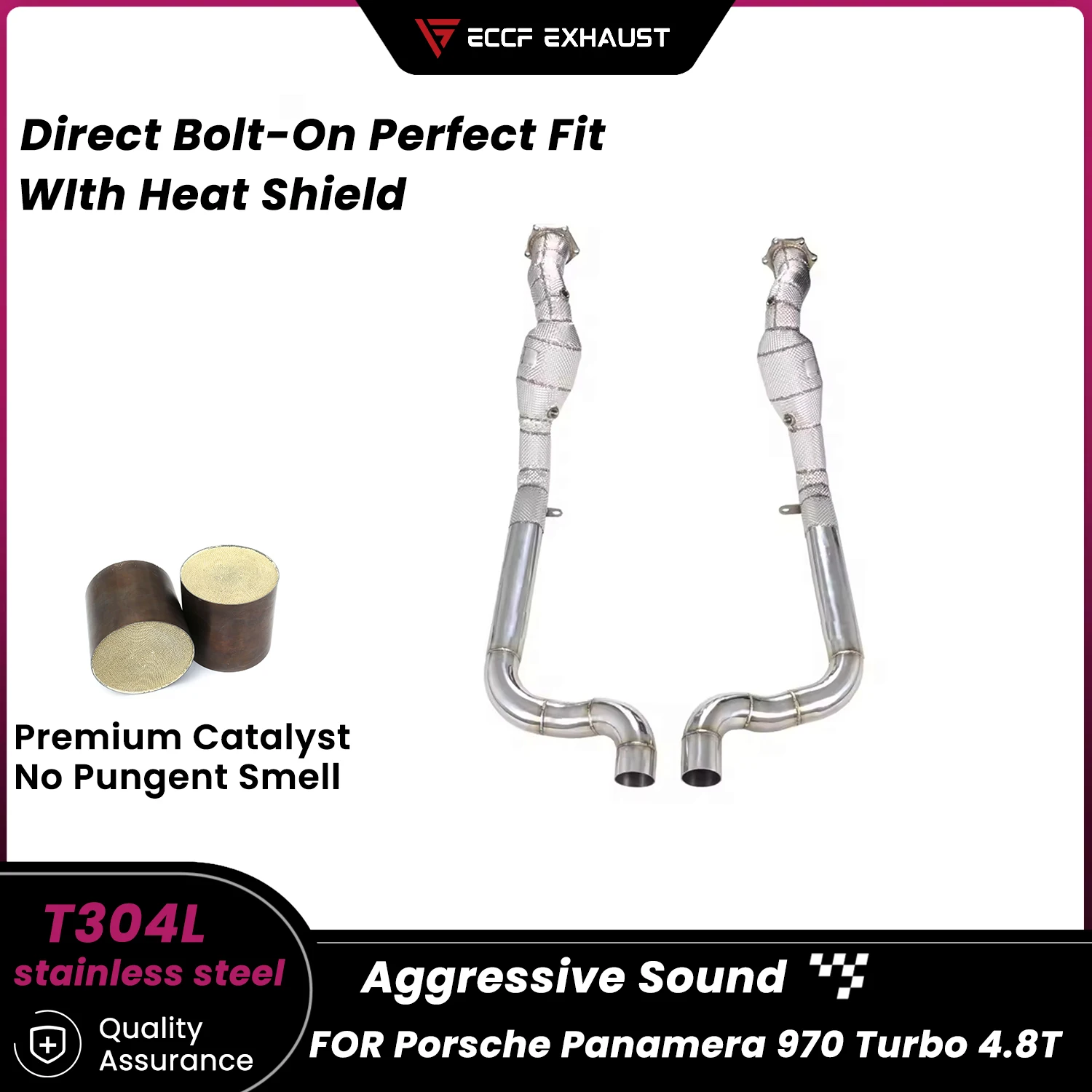 Sporty Downpipe With Heat Shield For Porsche Panamera 970 Turbo 4.8T Aggressive Exhaust Sound High Flow Performance Upgrade
Sporty Downpipe With Heat Shield For Porsche Panamera 970 Turbo 4.8T Aggressive Exhaust Sound High Flow Performance Upgrade