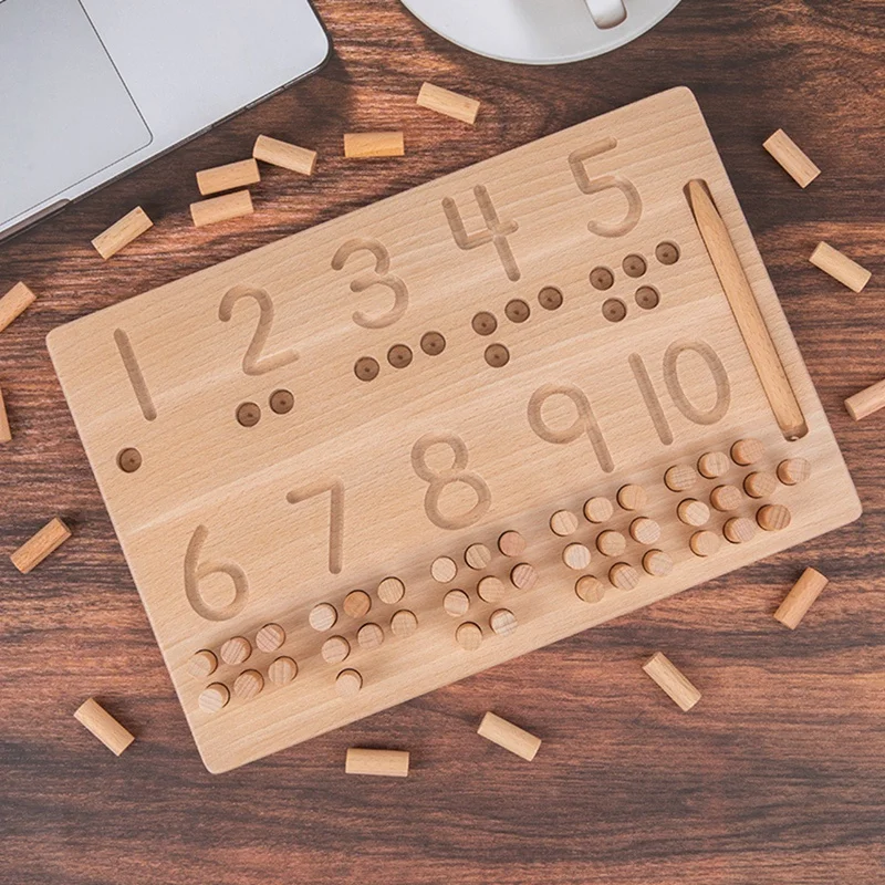 1-10 Number Description Pen Control Training Board Blind Writing Board Wooden Counting Classification Math Toys
1-10 Number Description Pen Control Training Board Blind Writing Board Wooden Counting Classification Math Toys