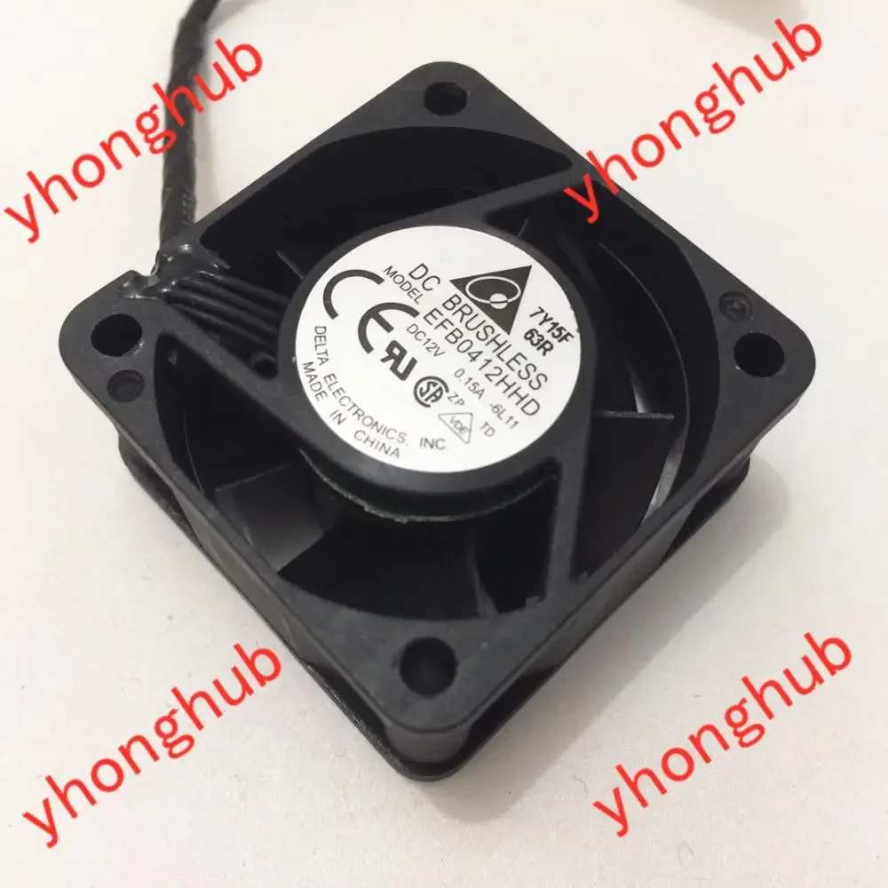Delta Electronics EFB0412HHD 6L11 DC 12V 0.15A 40X40X20mm 4-Wire Server Cooling Fan
Delta Electronics EFB0412HHD 6L11 DC 12V 0.15A 40X40X20mm 4-Wire Server Cooling Fan