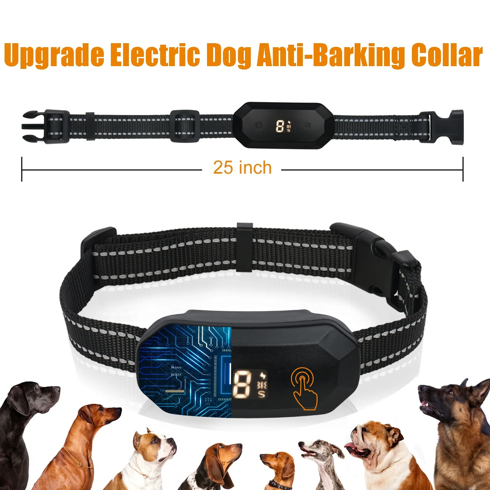 Electric Dog Barking Collar Magnetic Rechargeable IPX7 Waterproof Vibrating Dog Training Collar Anti-Barking Dog Training Collar
Electric Dog Barking Collar Magnetic Rechargeable IPX7 Waterproof Vibrating Dog Training Collar Anti-Barking Dog Training Collar