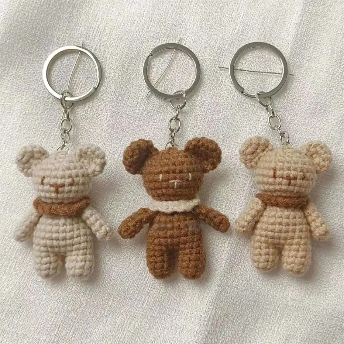 Cute knitting animal doll keychain creative knitting & crochet little bear Couple keychain crochet bag charms yarn for crochet
Cute knitting animal doll keychain creative knitting & crochet little bear Couple keychain crochet bag charms yarn for crochet