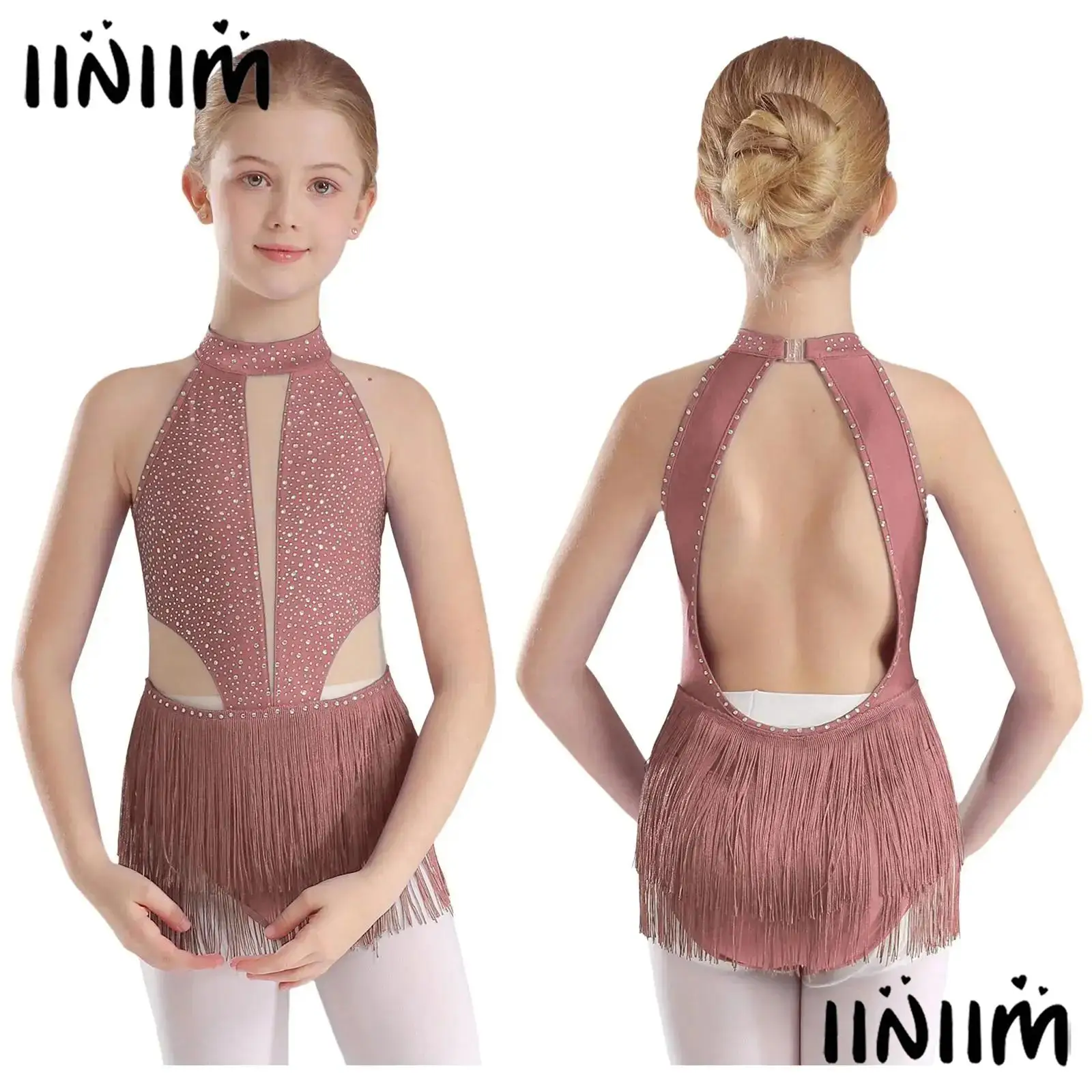 Girls Figure Skating Dress Ballet Latin Dance Leotard Backless Gymnastics Unitard Rumba Samba Cha-Cha Fringed Dancewear
Girls Figure Skating Dress Ballet Latin Dance Leotard Backless Gymnastics Unitard Rumba Samba Cha-Cha Fringed Dancewear