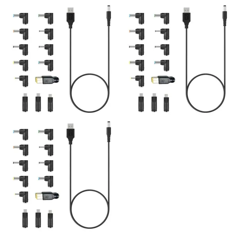 【RECOMENDAR】3X USB To DC Power Cable Universal USB To DC Jack Charging Cable Power Cord With 39 Interchangeable Plug Connectors
【RECOMENDAR】3X USB To DC Power Cable Universal USB To DC Jack Charging Cable Power Cord With 39 Interchangeable Plug Connectors