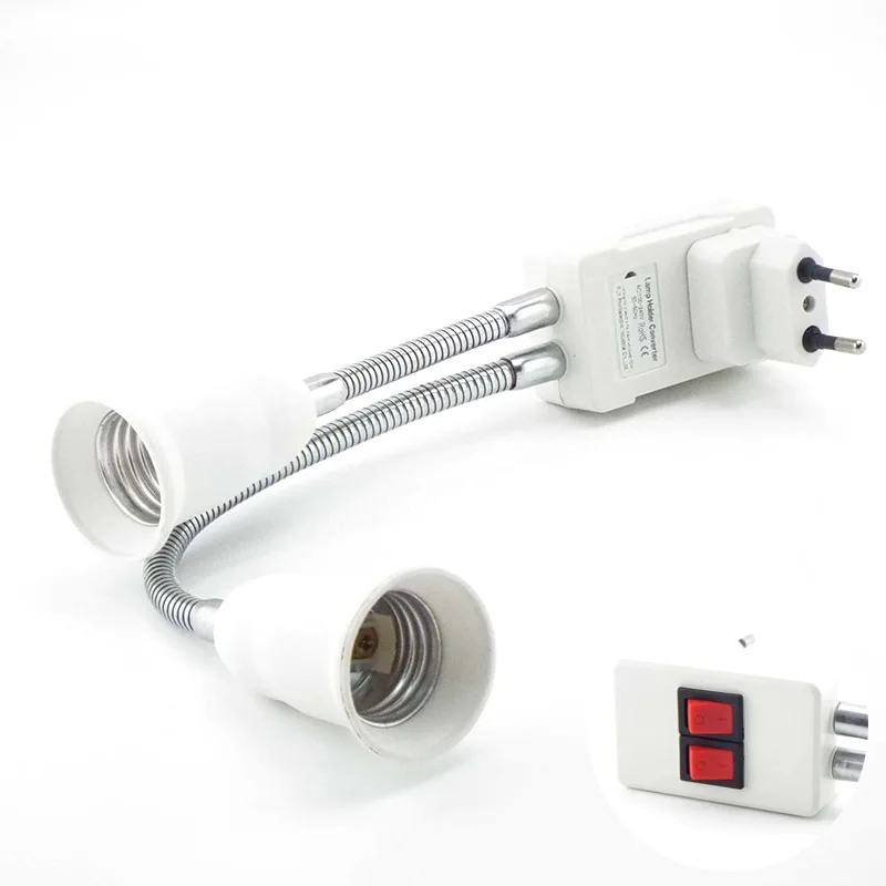 Dual On/Off Switch E27 led light Lamp Bulb Bases wall Holder Adapter power Socket AC 110-220V Flexible Light Flexible Converter
Dual On/Off Switch E27 led light Lamp Bulb Bases wall Holder Adapter power Socket AC 110-220V Flexible Light Flexible Converter