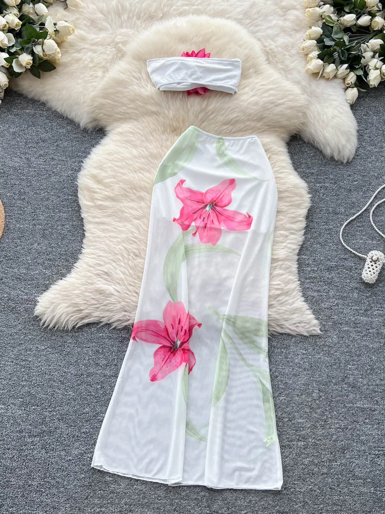 Vaion Wear Women's Ins Pure Desire 3D Flower Svel Tube Top Vest High Waist Printed Tulle flength Skirt Set
Vaion Wear Women's Ins Pure Desire 3D Flower Svel Tube Top Vest High Waist Printed Tulle flength Skirt Set