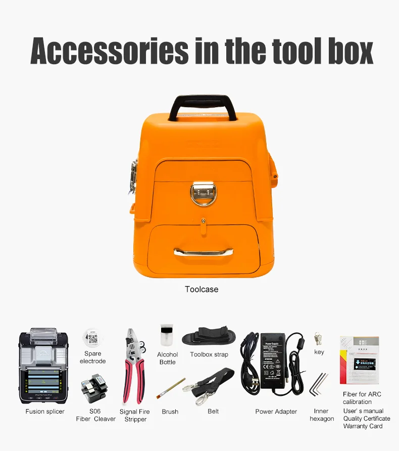 Signal Fire AI-7C Fiber ARC Fusion Splicer 6 Motors with 7800mAh Lithium Battery Fiber Welding Machine