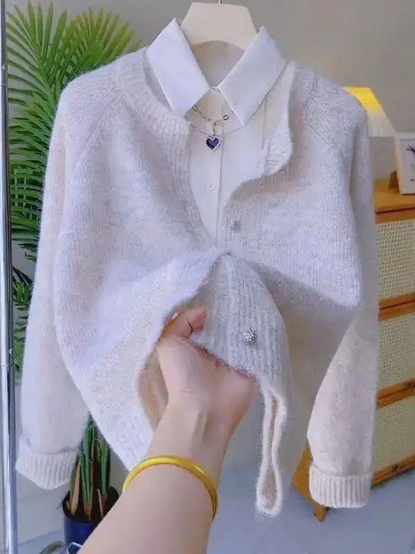 Soft Purple Floral Knitted Sweater Women's Autumn Winter New Style Comfortable Lazy Style Open Cardigan Sweater Warmth Heating
Soft Purple Floral Knitted Sweater Women's Autumn Winter New Style Comfortable Lazy Style Open Cardigan Sweater Warmth Heating