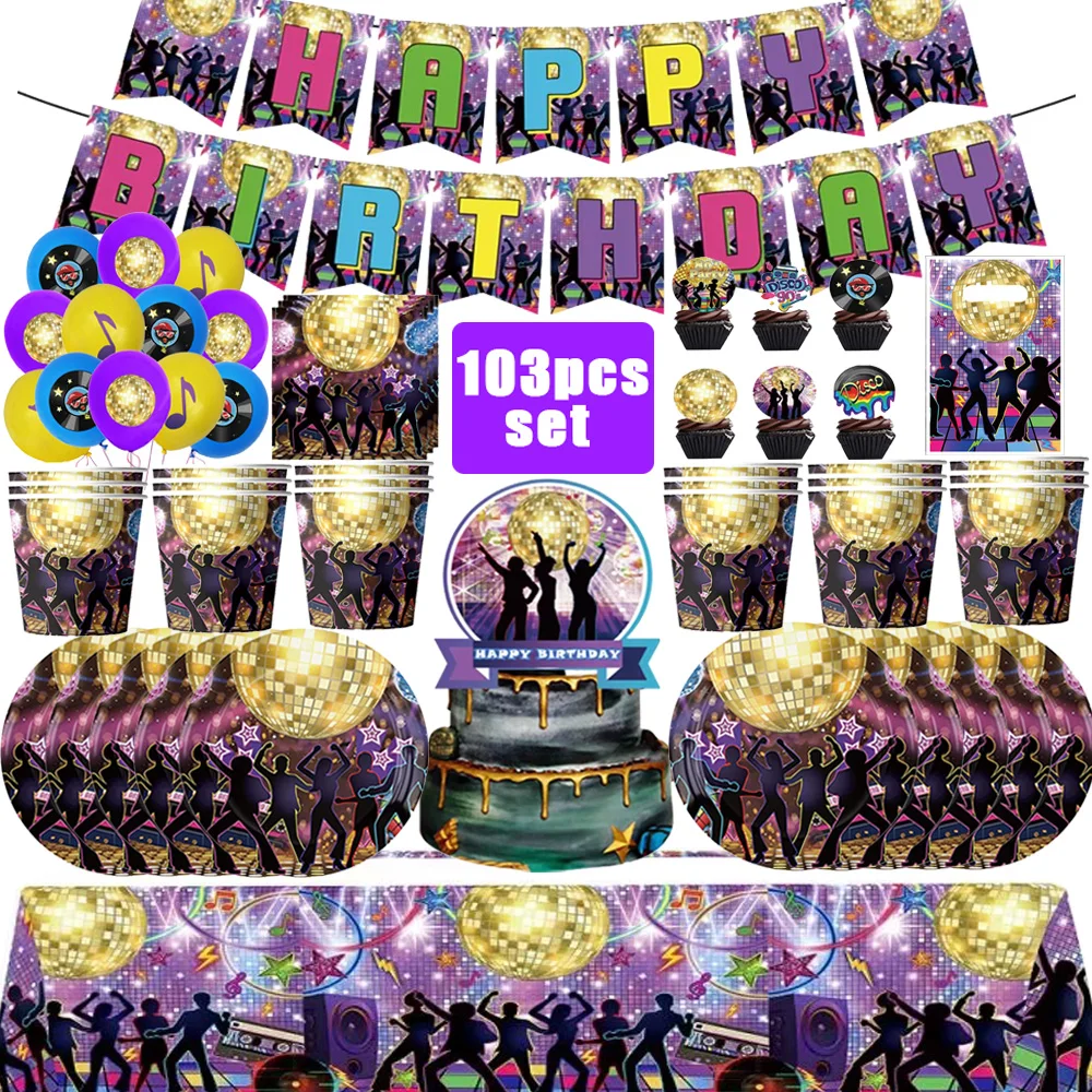 Hip Hop 80‘s Birthday Party Decor Retro Disco Music Disposable Tableware Gift Bag Tablecloth Cake Balloon Boy Kid Party Supplies
Hip Hop 80‘s Birthday Party Decor Retro Disco Music Disposable Tableware Gift Bag Tablecloth Cake Balloon Boy Kid Party Supplies