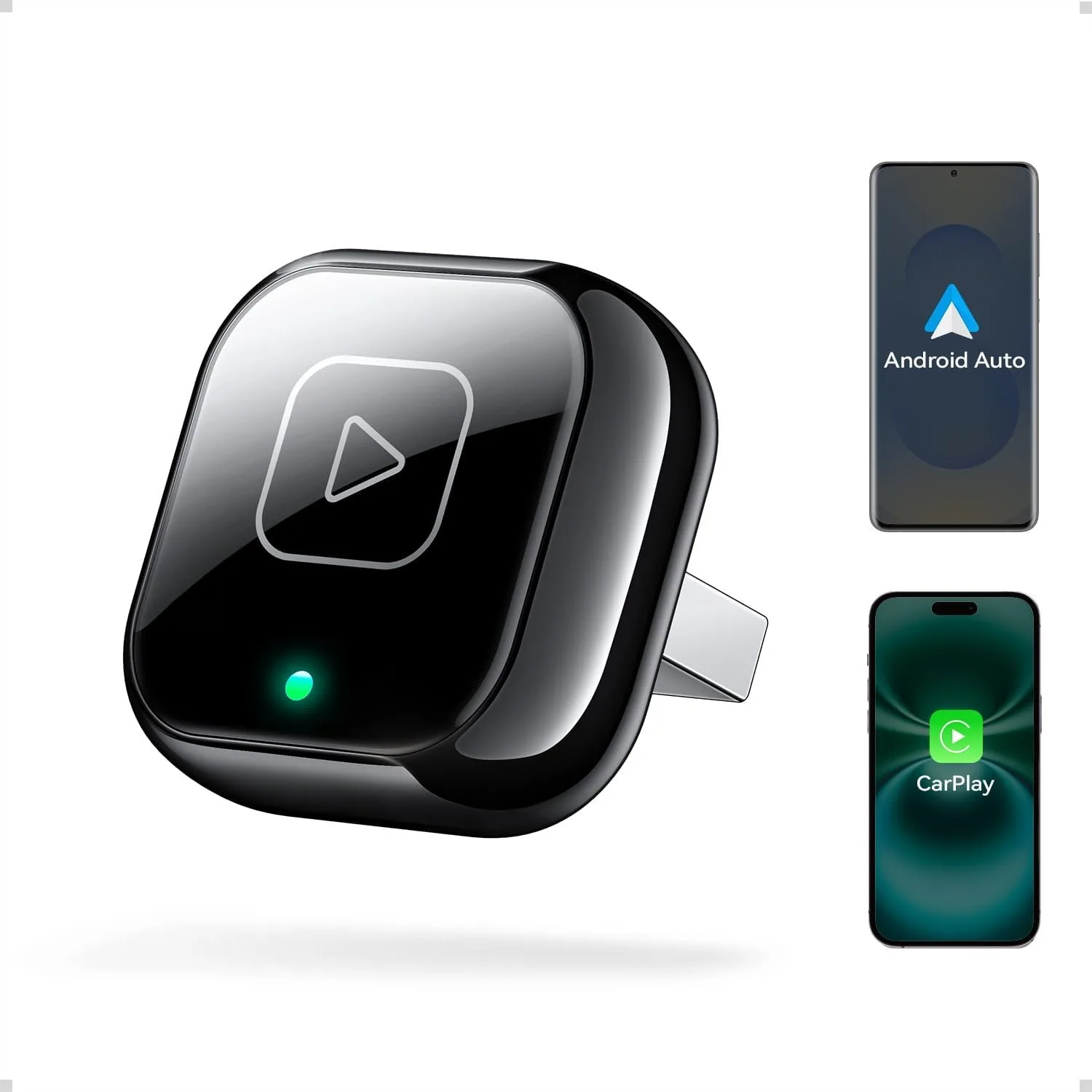 Wireless Carplay & Android Auto Adapter, Mini Metal 2-in-1 Dongle for Factory Wired Systems
Wireless Carplay & Android Auto Adapter, Mini Metal 2-in-1 Dongle for Factory Wired Systems