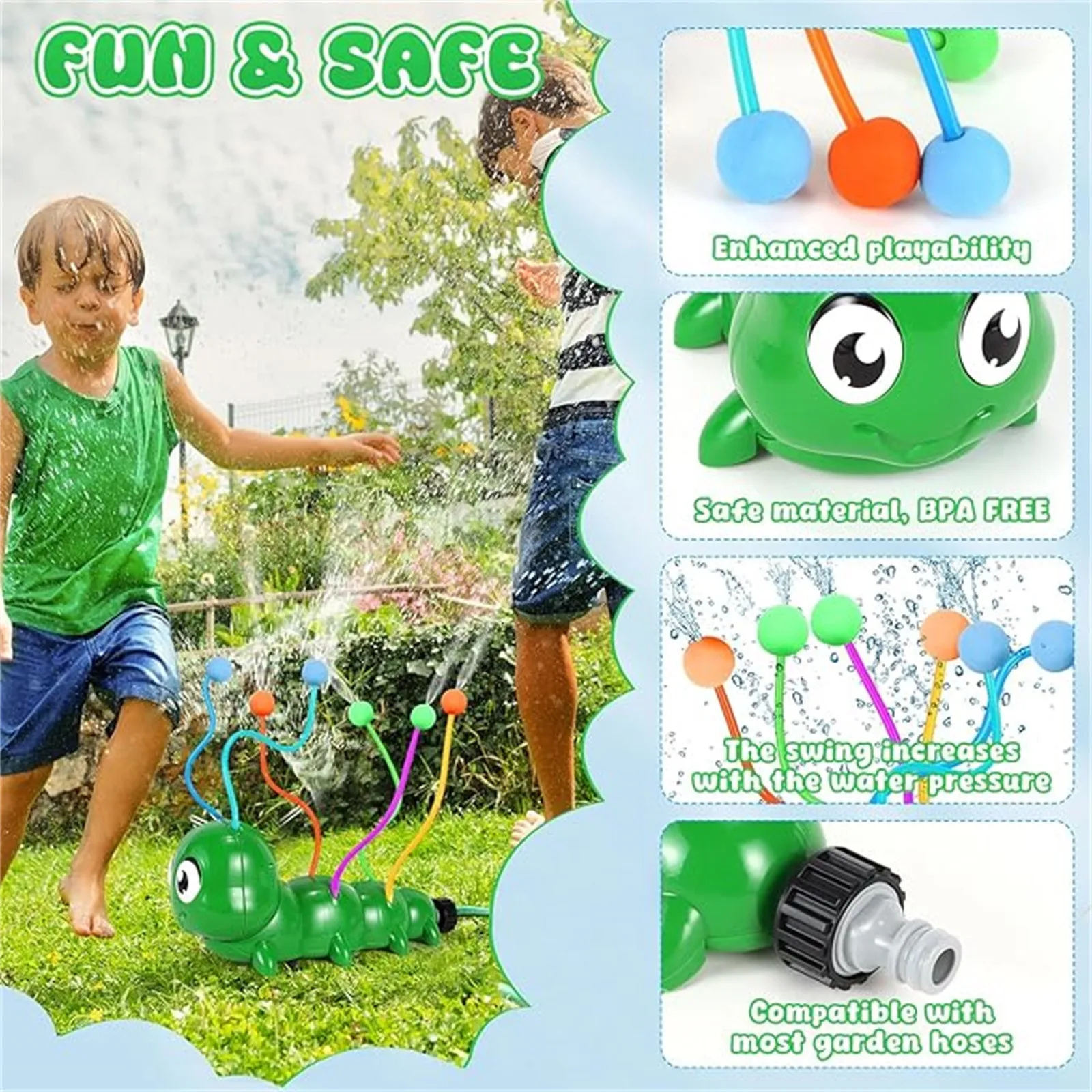 New Garden Watering Caterpillar Watering Toys, Cross-border Children's Swing Watering Toys Summer Party Pool Beach Toy Gifts
New Garden Watering Caterpillar Watering Toys, Cross-border Children's Swing Watering Toys Summer Party Pool Beach Toy Gifts