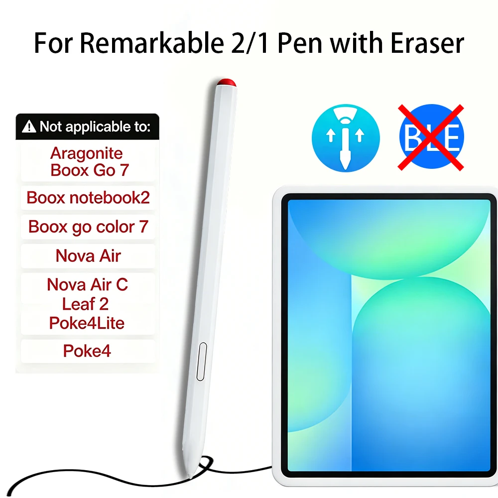 Magnetic Stylus Pen for Remarkable 2/1 Pen with Eraser, Pen Replacement For Kindle Scribe/Galaxy Tab & Book/Remarkable 1&2/Boox
Magnetic Stylus Pen for Remarkable 2/1 Pen with Eraser, Pen Replacement For Kindle Scribe/Galaxy Tab & Book/Remarkable 1&2/Boox