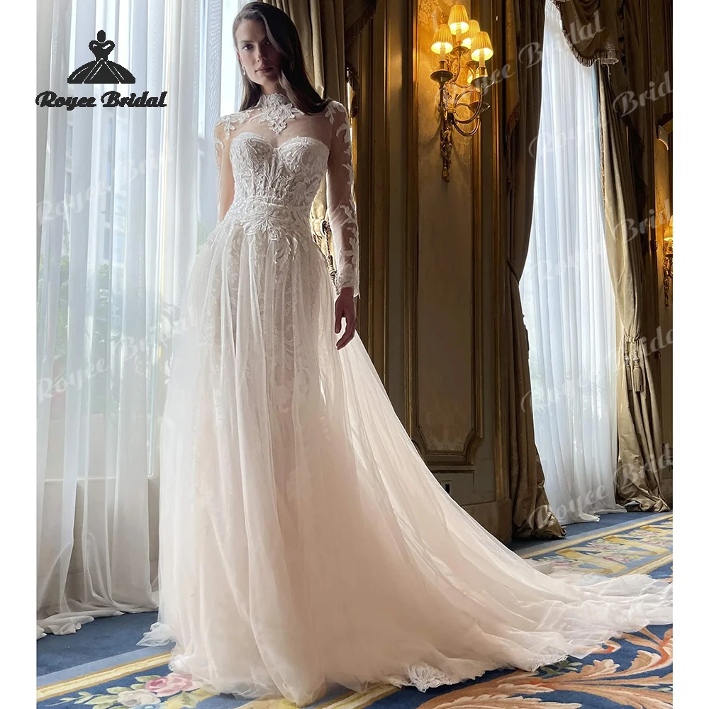 Elegant Sweetheart Flowers Lace Mermaid 2027 Wedding Dresses Detachable Train Bridal Gown Customized vestido de novia
Elegant Sweetheart Flowers Lace Mermaid 2027 Wedding Dresses Detachable Train Bridal Gown Customized vestido de novia