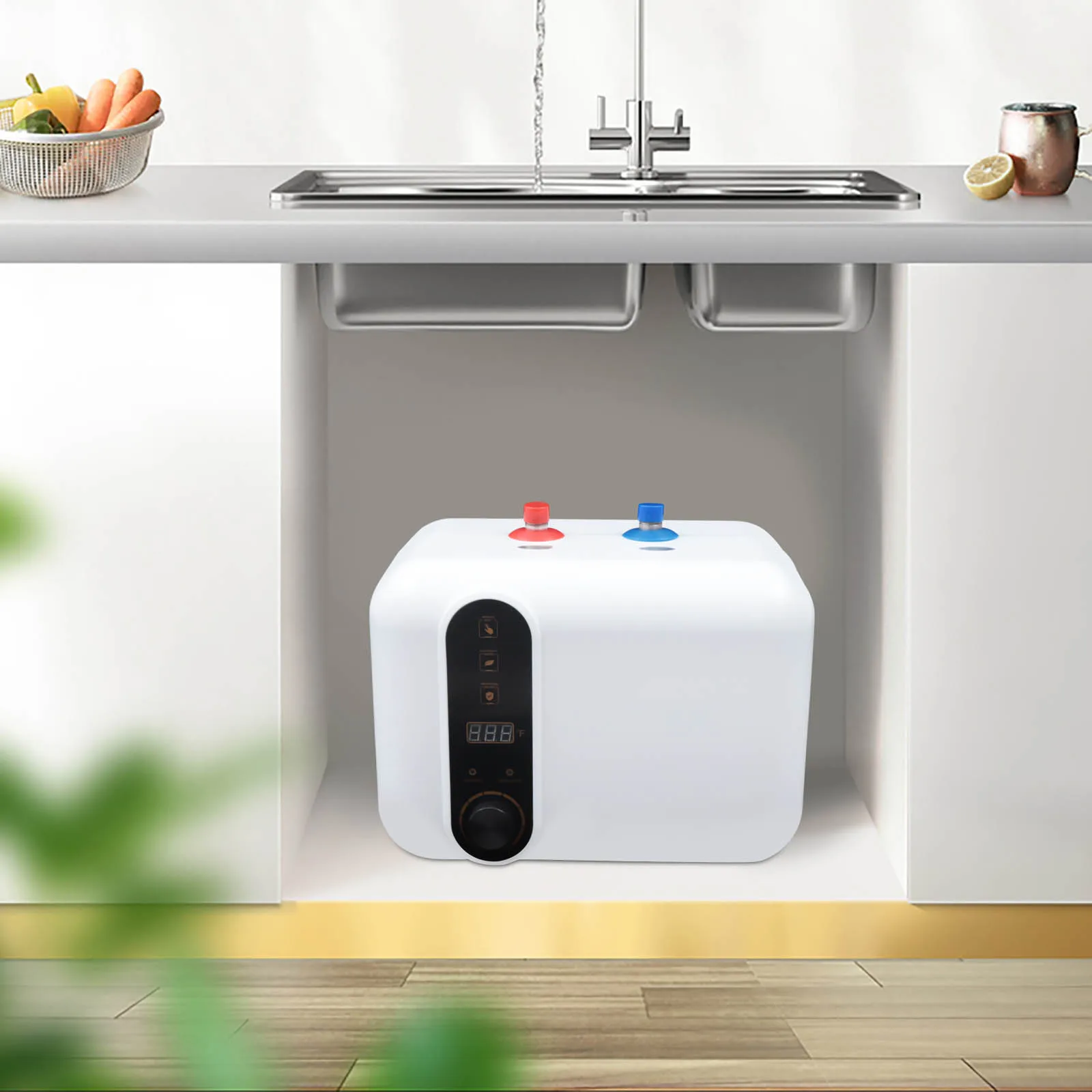 1.5KW White Electric Water Heater,10L Instant Stainless Steel Hot Water Heater 37*26*29cm 110V for Washing Dishes,Vegetables
1.5KW White Electric Water Heater,10L Instant Stainless Steel Hot Water Heater 37*26*29cm 110V for Washing Dishes,Vegetables