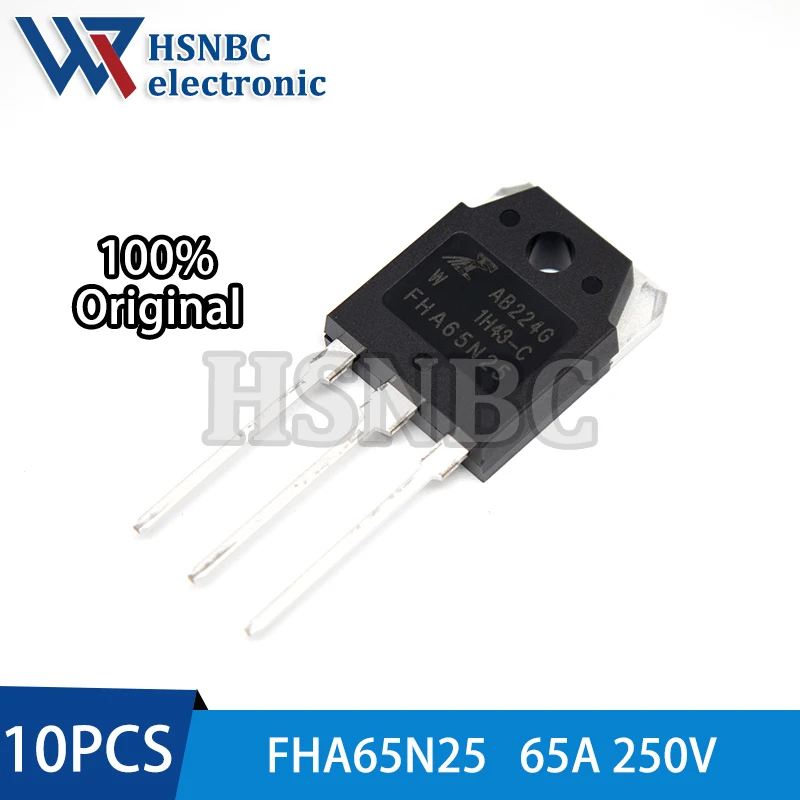 10PCS FHA65N25 65N25 FHA65N25W TO-3P 250V 65A N-channel Power MOSFET Transistor 100% New Original
10PCS FHA65N25 65N25 FHA65N25W TO-3P 250V 65A N-channel Power MOSFET Transistor 100% New Original
