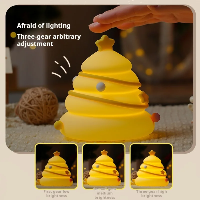 INS Christmas Tree Silicone Lamp Creative Sleep Companion Lamp for Girls and Children Christmas Gift Patting Lamp Ornament USB
INS Christmas Tree Silicone Lamp Creative Sleep Companion Lamp for Girls and Children Christmas Gift Patting Lamp Ornament USB