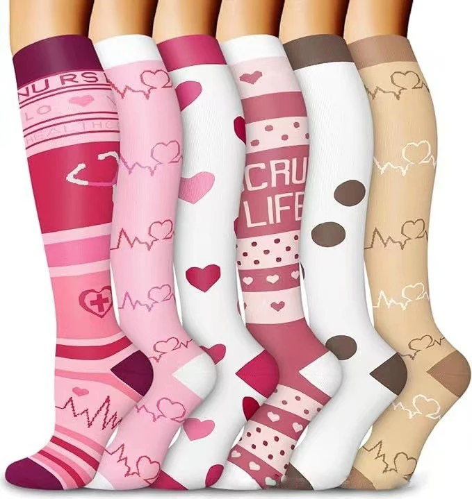 6 pairs floral pattern compression stockings sport professional women men's stockings edema varicose veins nurse compress
6 pairs floral pattern compression stockings sport professional women men's stockings edema varicose veins nurse compress
