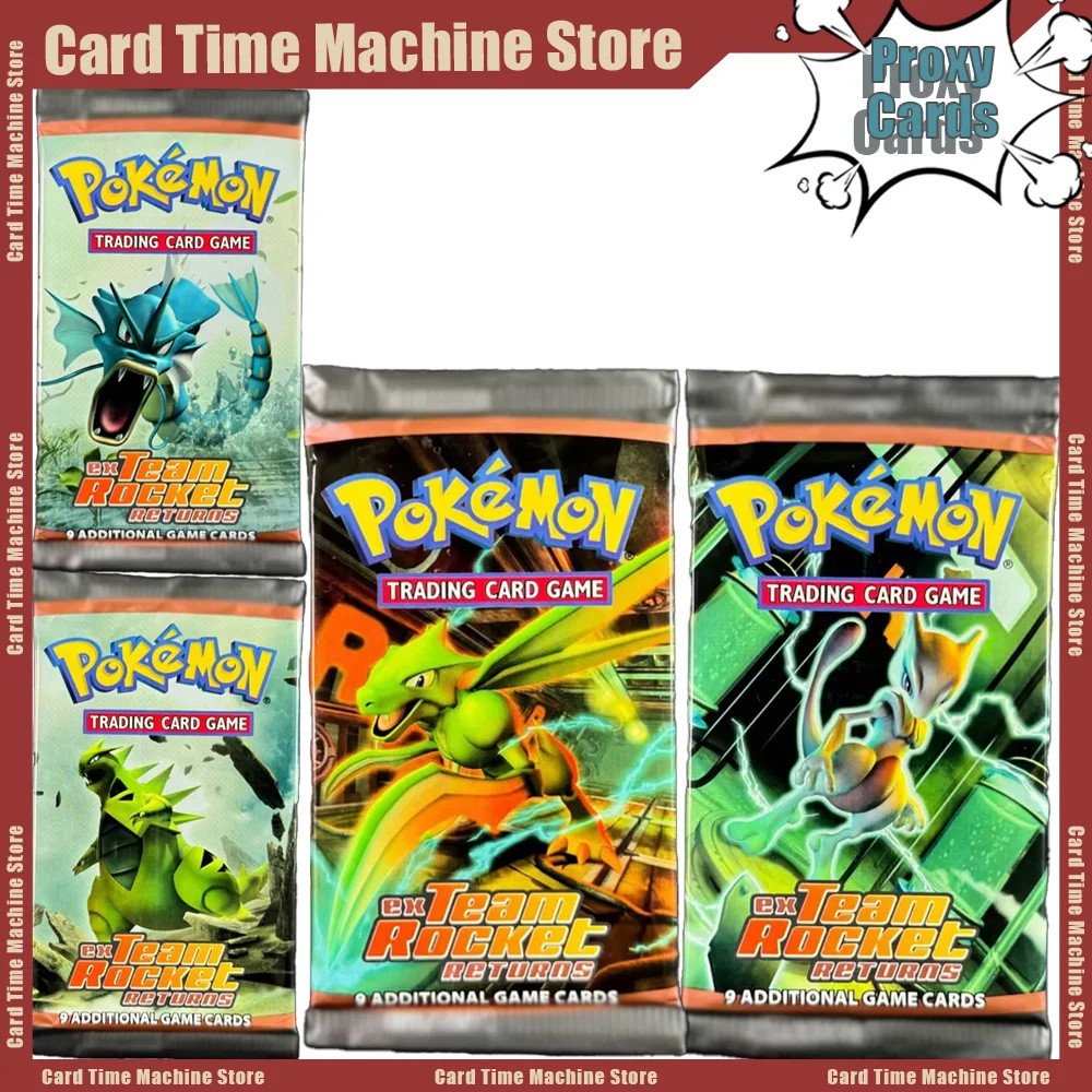 Коллекционные карточки Pokémon Proxy EX Team Rocket Returns, набор из 4 пакетов случайных карт, предпродажа, коллекционные настольные игры PKM
Коллекционные карточки Pokémon Proxy EX Team Rocket Returns, набор из 4 пакетов случайных карт, предпродажа, коллекционные настольные игры PKM