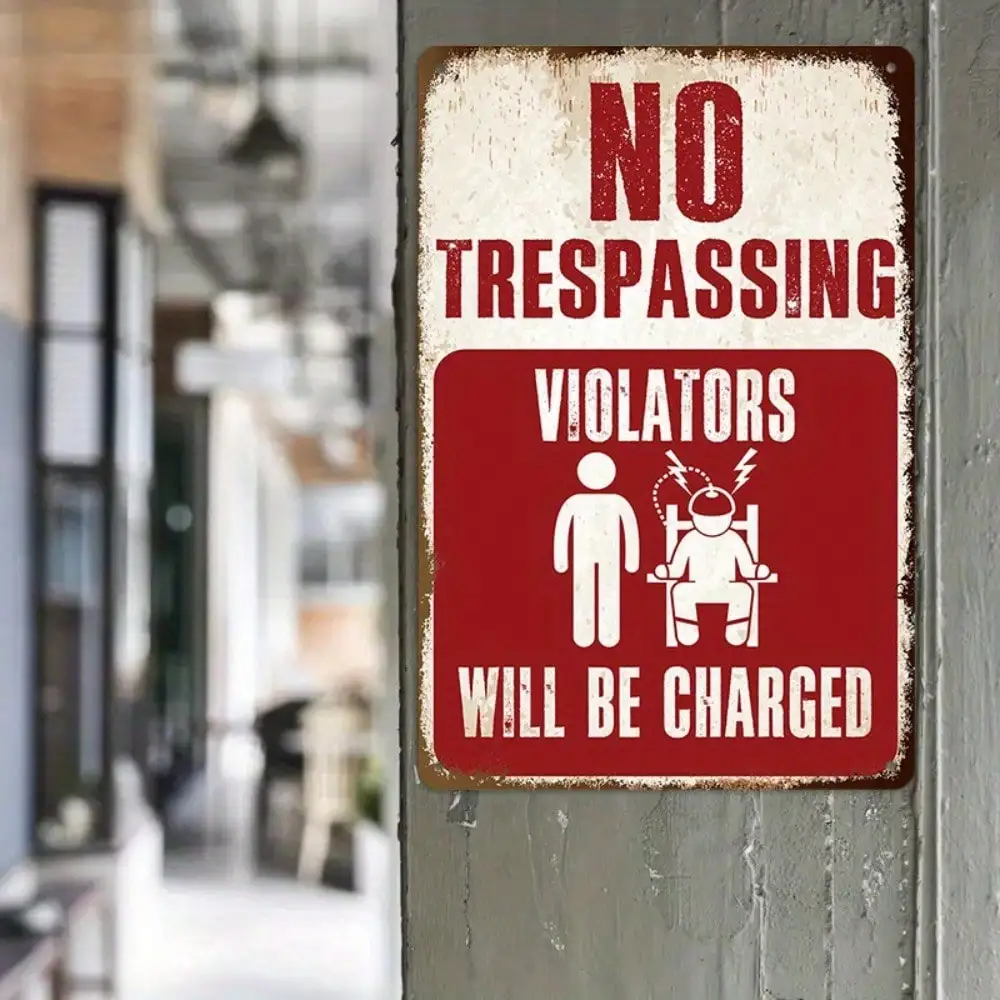 1PC No Trespassing Tin Sign - Property/Home Security, Violators Will Be Charged, 8x12 Inches/20x30 Cm
1PC No Trespassing Tin Sign - Property/Home Security, Violators Will Be Charged, 8x12 Inches/20x30 Cm