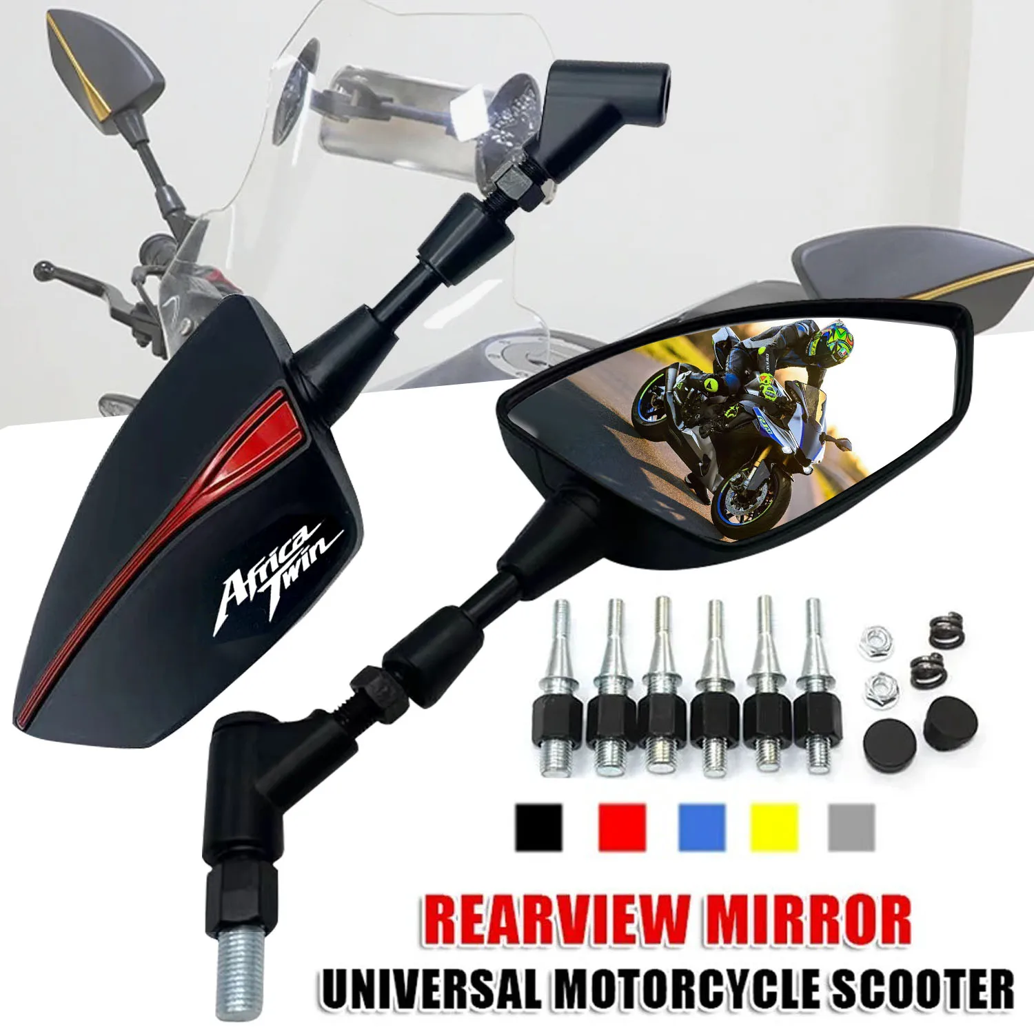For HONDA CRF 1000L AfricaTwin CRF1000L Africa Twin 8mm 10mm Motorcycle Adjustabale Rearview Left Right Rear Mirrors Side Mirror 
For HONDA CRF 1000L AfricaTwin CRF1000L Africa Twin 8mm 10mm Motorcycle Adjustabale Rearview Left Right Rear Mirrors Side Mirror