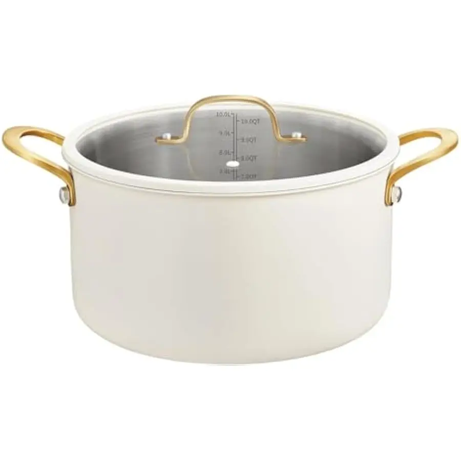 BEZIA 12 Quart Stainless Steel Stock Pot with Lid, Soup Pot for Large Gatherings & Holiday Feasts, Induction Compatible with Sil
BEZIA 12 Quart Stainless Steel Stock Pot with Lid, Soup Pot for Large Gatherings & Holiday Feasts, Induction Compatible with Sil