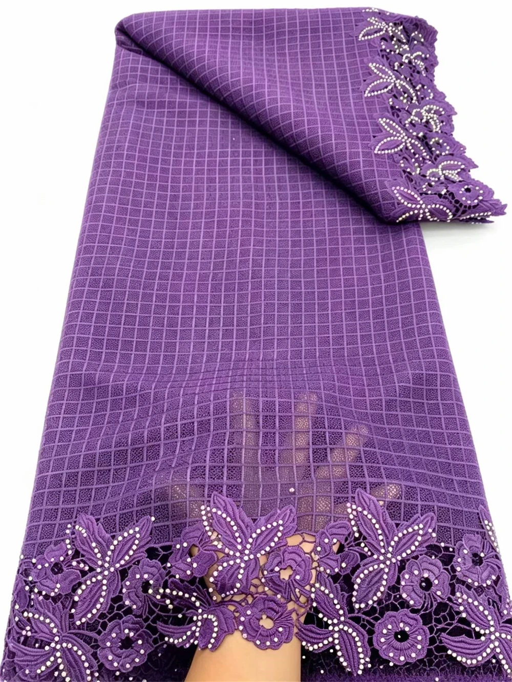 Luxury Pure African Guipure Cord Stones Lace nigerian Embroidered Traditional Women's Water Soluble Fabric for Occasional Wear
Luxury Pure African Guipure Cord Stones Lace nigerian Embroidered Traditional Women's Water Soluble Fabric for Occasional Wear