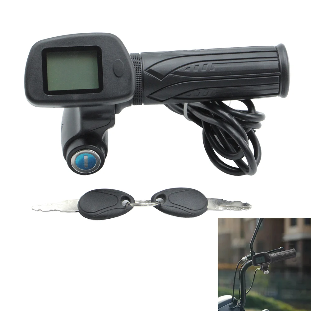 36V 48V LCD screen rotating handle electronic throttle with key switch for electric scooter electric bicycle DIY parts
36V 48V LCD screen rotating handle electronic throttle with key switch for electric scooter electric bicycle DIY parts