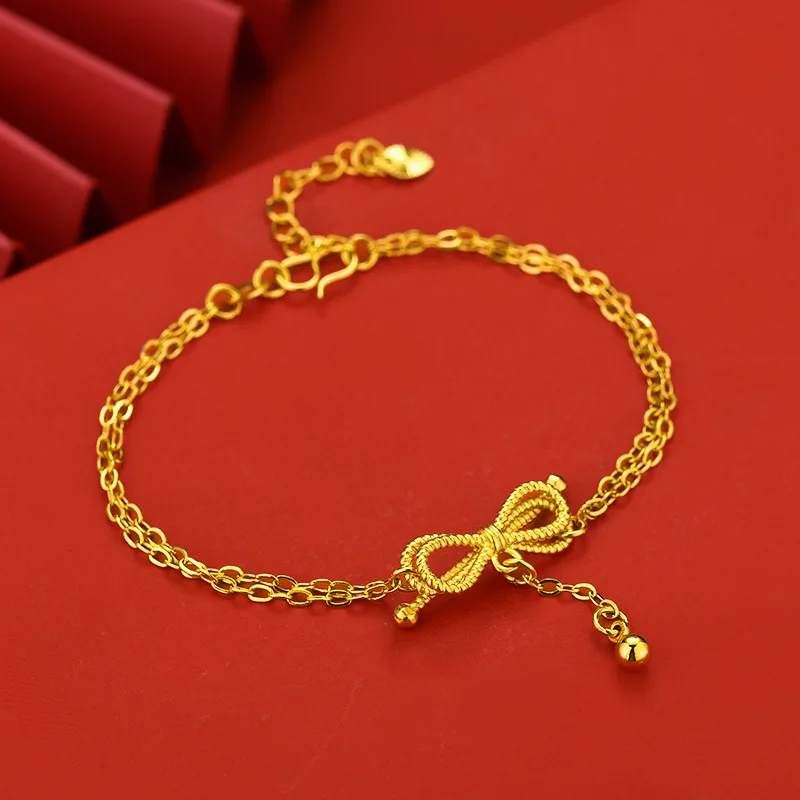 Fashion 14K Yellow Gold Color Bow Tassel Bracelet Pull Bangle for Women Bangle Wedding Engagement Jewelry Gifts
Fashion 14K Yellow Gold Color Bow Tassel Bracelet Pull Bangle for Women Bangle Wedding Engagement Jewelry Gifts
