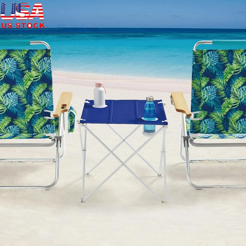 Foldable Portable Beach Table with Rust Resistant Steel Frame Weather Resistant Top and Drink Holders Ideal Camping Picnic
Foldable Portable Beach Table with Rust Resistant Steel Frame Weather Resistant Top and Drink Holders Ideal Camping Picnic