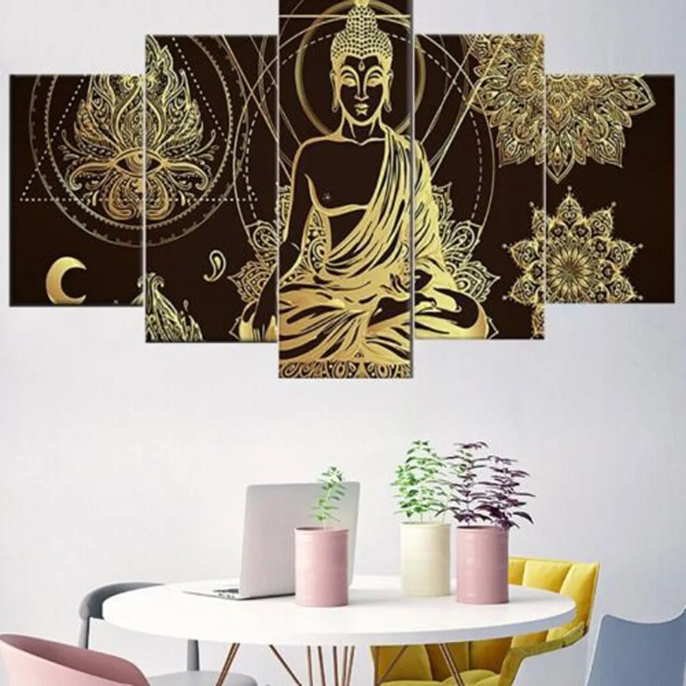 No Framed Canvas 5 Pieces Buddhism Abstract Modular Modern Wall Decorative Print Art Posters Pictures Home Decor Room Paintings
No Framed Canvas 5 Pieces Buddhism Abstract Modular Modern Wall Decorative Print Art Posters Pictures Home Decor Room Paintings