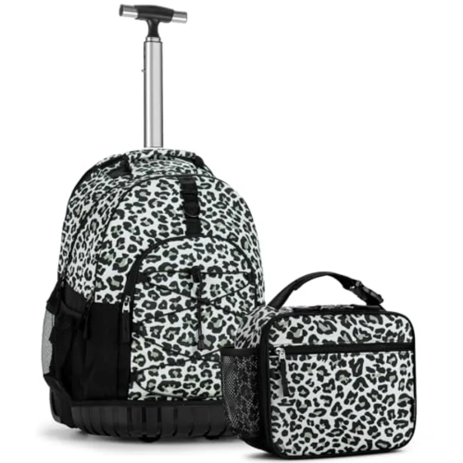 Rolling Backpack for Girls, 18 Inch Roller Backpack for Middle School Bookbag with Wheels for Teen Girl, Leopard Rolling Backpa
Rolling Backpack for Girls, 18 Inch Roller Backpack for Middle School Bookbag with Wheels for Teen Girl, Leopard Rolling Backpa