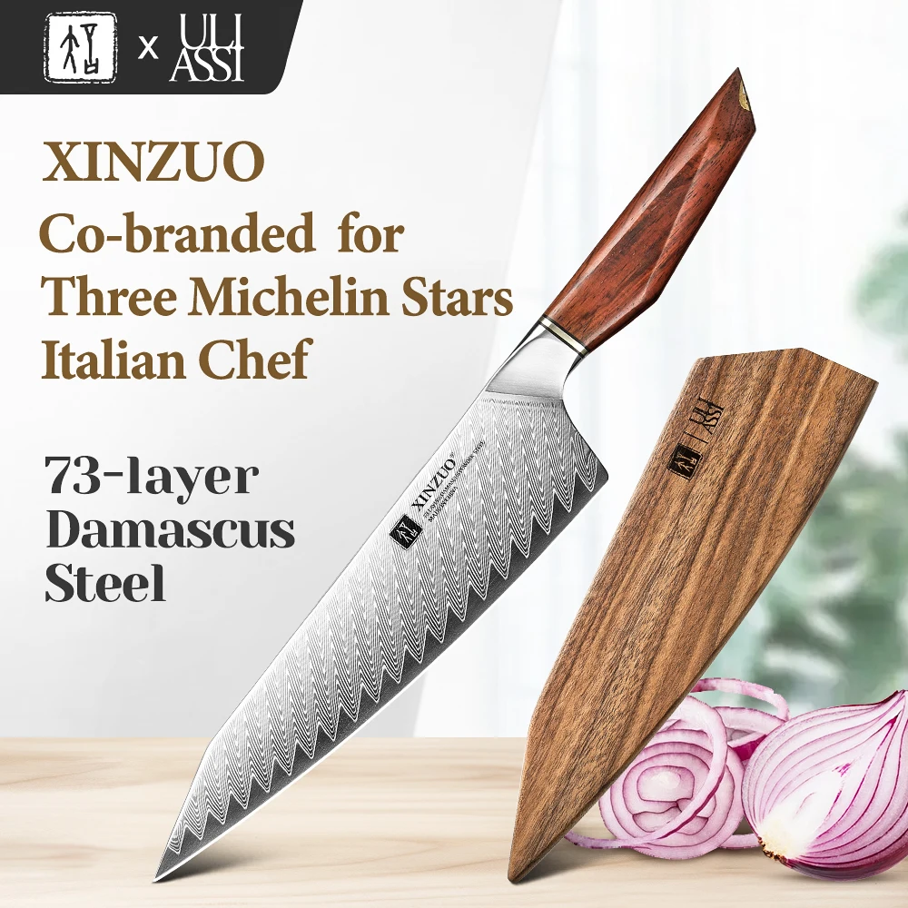XINZUO Chef Knife for Home Kitchen Michelin Collaboration Series Ergonomic Grip Gift Ready Cuts Meat Veggies Fruits Efficiently
XINZUO Chef Knife for Home Kitchen Michelin Collaboration Series Ergonomic Grip Gift Ready Cuts Meat Veggies Fruits Efficiently