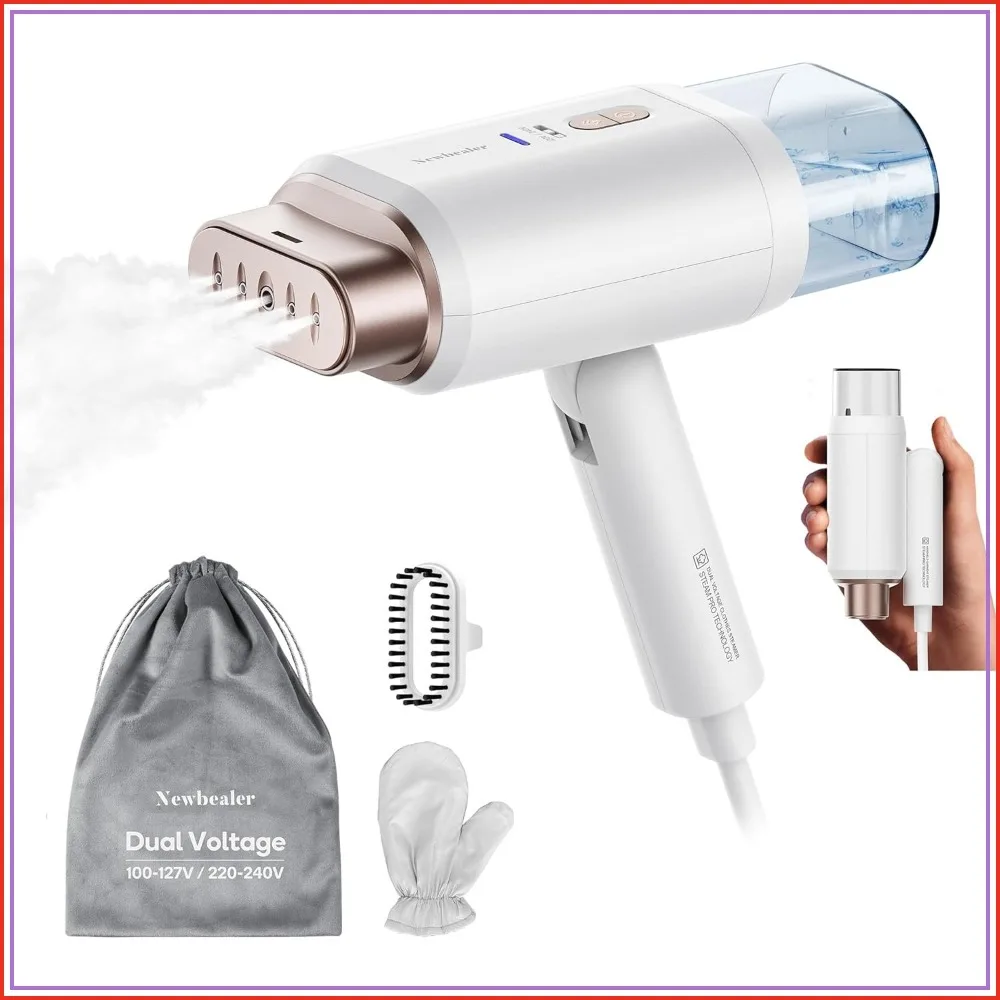 1200W Dual Voltage Travel Steamer, 180ml, Foldable, 20s Fast Heat, 360° Anti-Spill, 1.72 lbs, Auto-Off
1200W Dual Voltage Travel Steamer, 180ml, Foldable, 20s Fast Heat, 360° Anti-Spill, 1.72 lbs, Auto-Off
