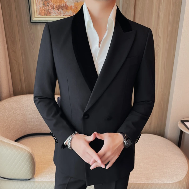 Luxury Double Breasted Wedding Blazer Jacket for Men Slim Business Social Coats Men Clothing Banquet Party Tuxedo Blazers 2024
Luxury Double Breasted Wedding Blazer Jacket for Men Slim Business Social Coats Men Clothing Banquet Party Tuxedo Blazers 2024