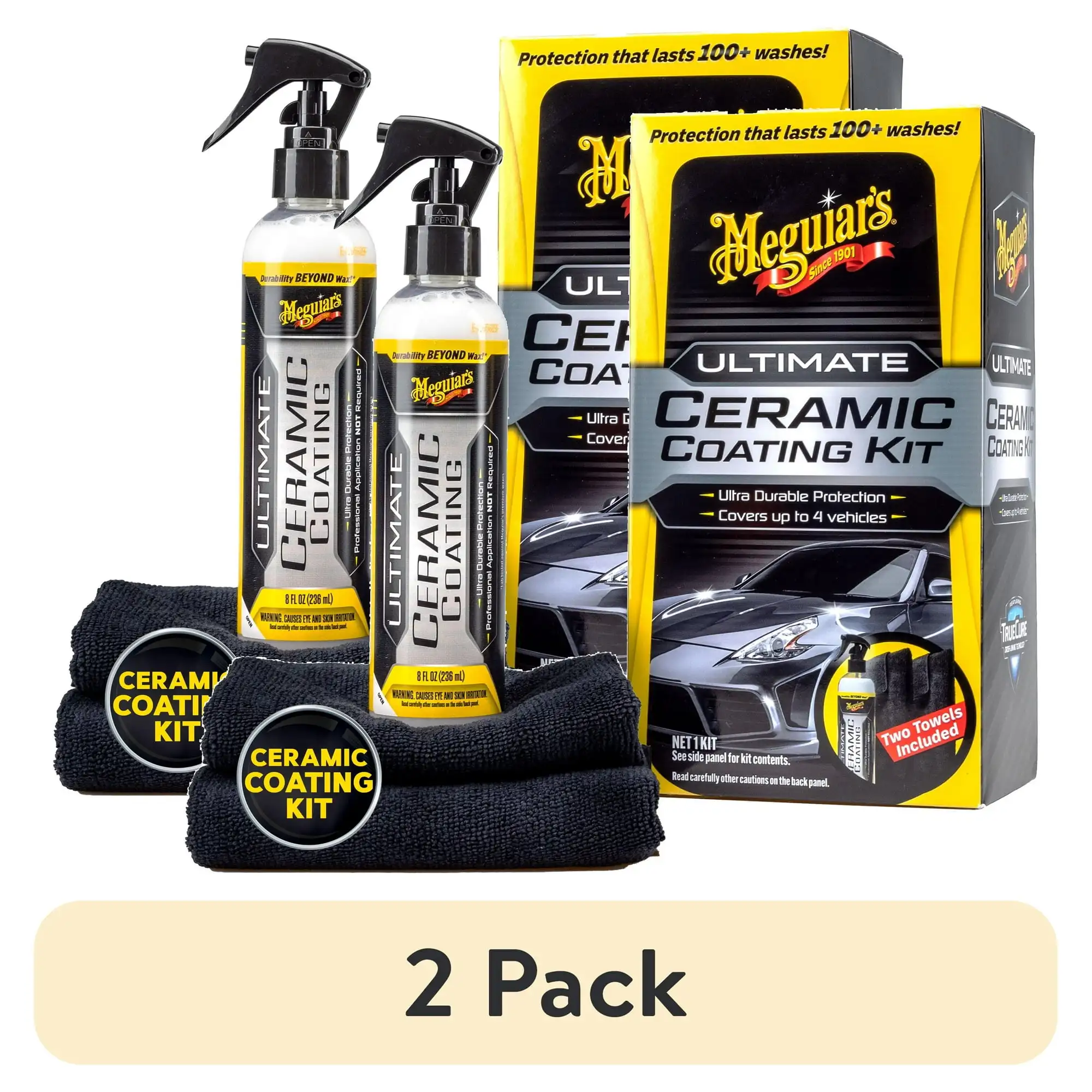 (2 шт.) Набор керамического покрытия Meguiar's Ultimate, керамическая защита, в комплект входят полотенца из микрофибры премиум-класса
(2 шт.) Набор керамического покрытия Meguiar's Ultimate, керамическая защита, в комплект входят полотенца из микрофибры премиум-класса