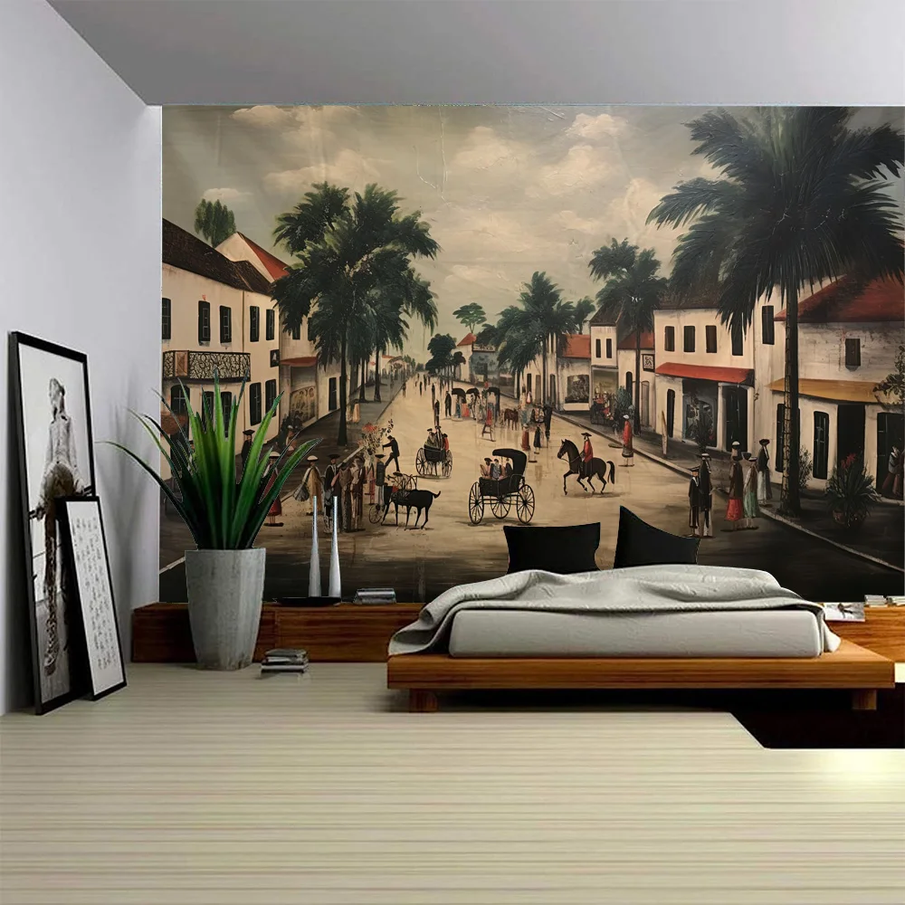 Vintage oil painting tapestry, wall hanging, landscape printing, hanging cloth, home wall decoration, hippie, living room poster
Vintage oil painting tapestry, wall hanging, landscape printing, hanging cloth, home wall decoration, hippie, living room poster