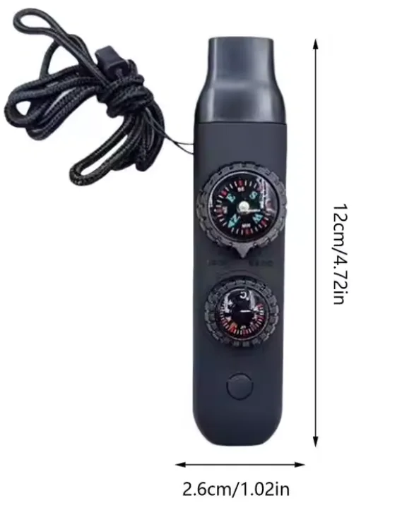 Multifunctional Survival Whistle with Compass LED Light, Portable Outdoor Safety Gear with Lanyard
Multifunctional Survival Whistle with Compass LED Light, Portable Outdoor Safety Gear with Lanyard