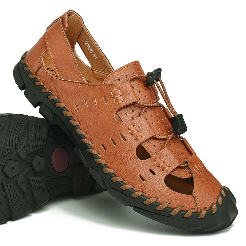 Classic High quality Cow Leather Sandals Summer Outdoor Handmade Men Sandals Fashion Comfortable Men Beach shoes size 38-48
Classic High quality Cow Leather Sandals Summer Outdoor Handmade Men Sandals Fashion Comfortable Men Beach shoes size 38-48