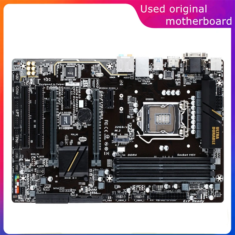 Бывшая в употреблении материнская плата LGA 1151 для Intel Z170 Φ компьютера USB3.0 SATA3 DDR4 64G десктопная материнская плата
Бывшая в употреблении материнская плата LGA 1151 для Intel Z170 Φ компьютера USB3.0 SATA3 DDR4 64G десктопная материнская плата