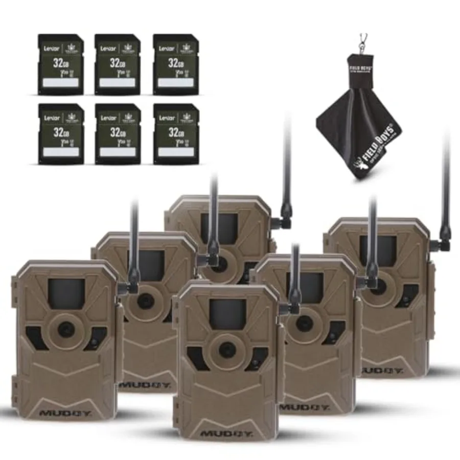 Cellular Trail Cameras 3-Pack for Wildlife Monitoring 26MP, LTE Dual SIM, Color Night Vision, App Control Includes 3 Cameras, S
Cellular Trail Cameras 3-Pack for Wildlife Monitoring 26MP, LTE Dual SIM, Color Night Vision, App Control Includes 3 Cameras, S