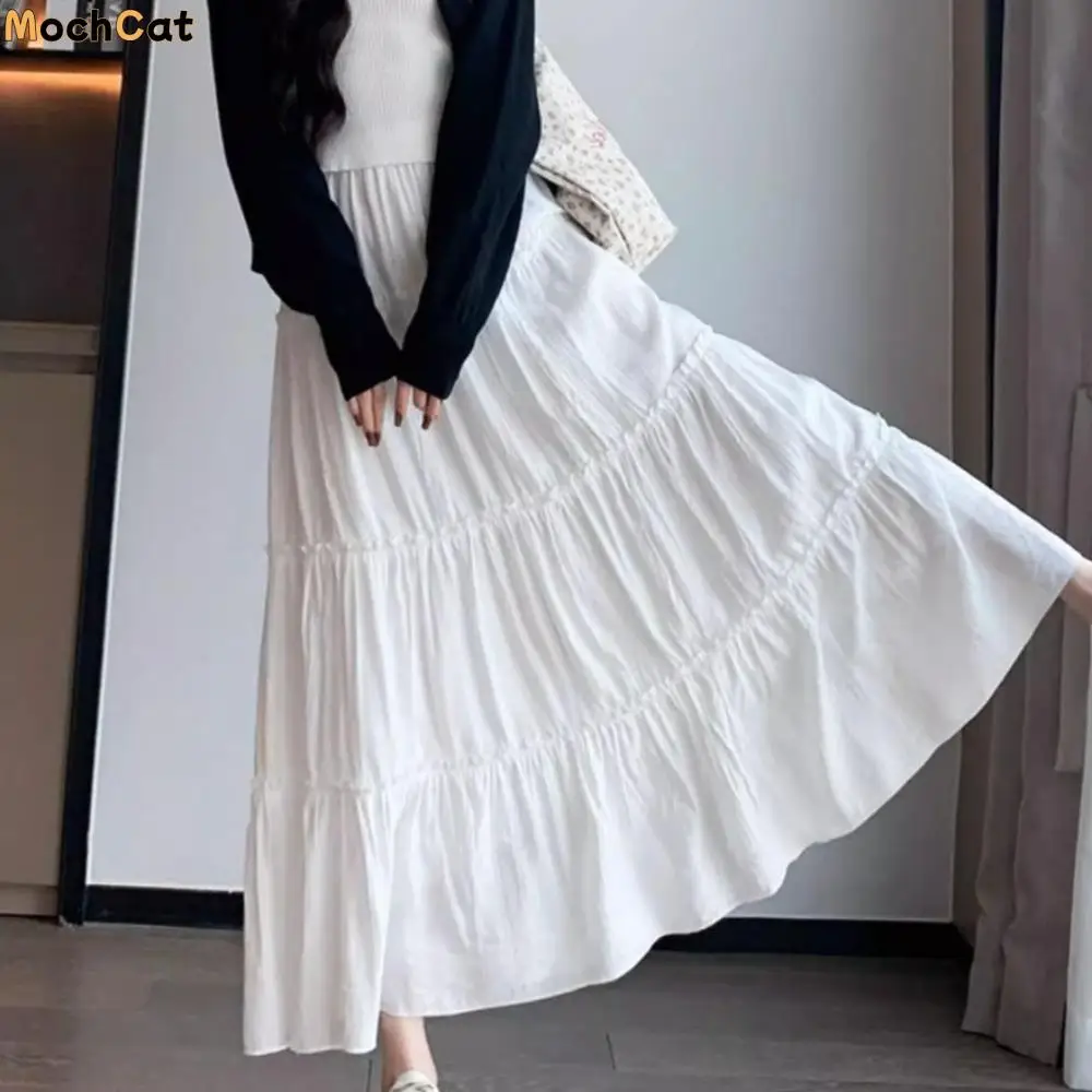 Solid Color Ruffle Half Dress Skirt Women with Ruffled Edges White Black Long Cake Skirt Chic High Waist Half Dress
Solid Color Ruffle Half Dress Skirt Women with Ruffled Edges White Black Long Cake Skirt Chic High Waist Half Dress