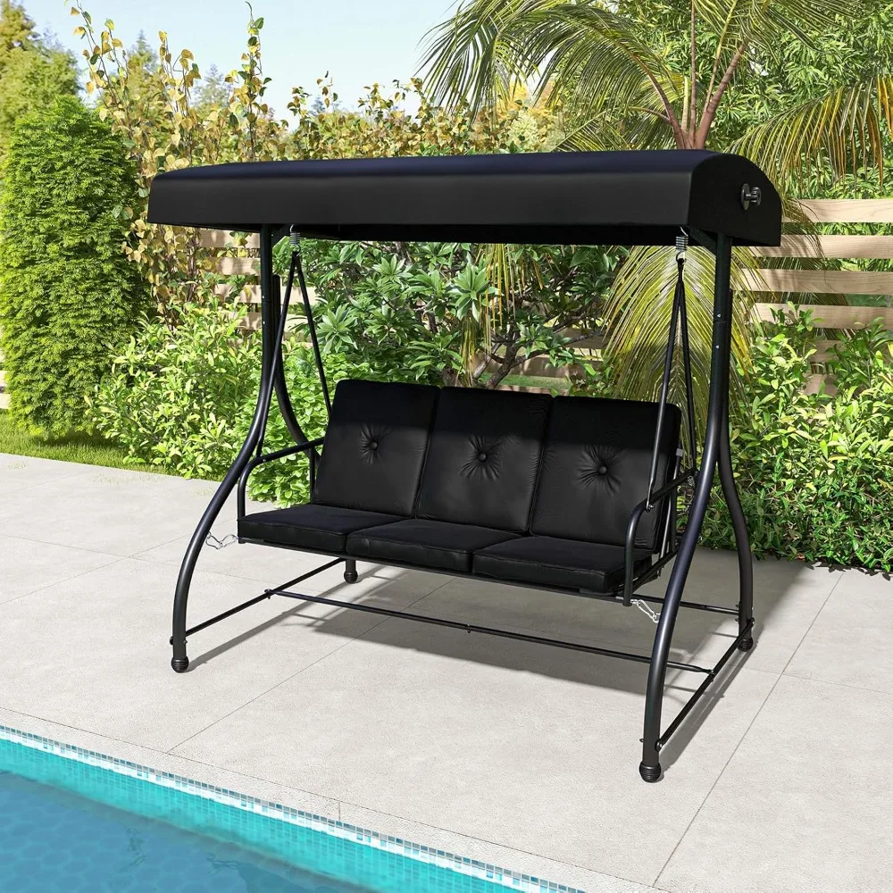 Three-seater Balcony Swing, 2-in-1 Convertible Patio Swing Bed, with Removable Seat Cushion, Customizable
Three-seater Balcony Swing, 2-in-1 Convertible Patio Swing Bed, with Removable Seat Cushion, Customizable