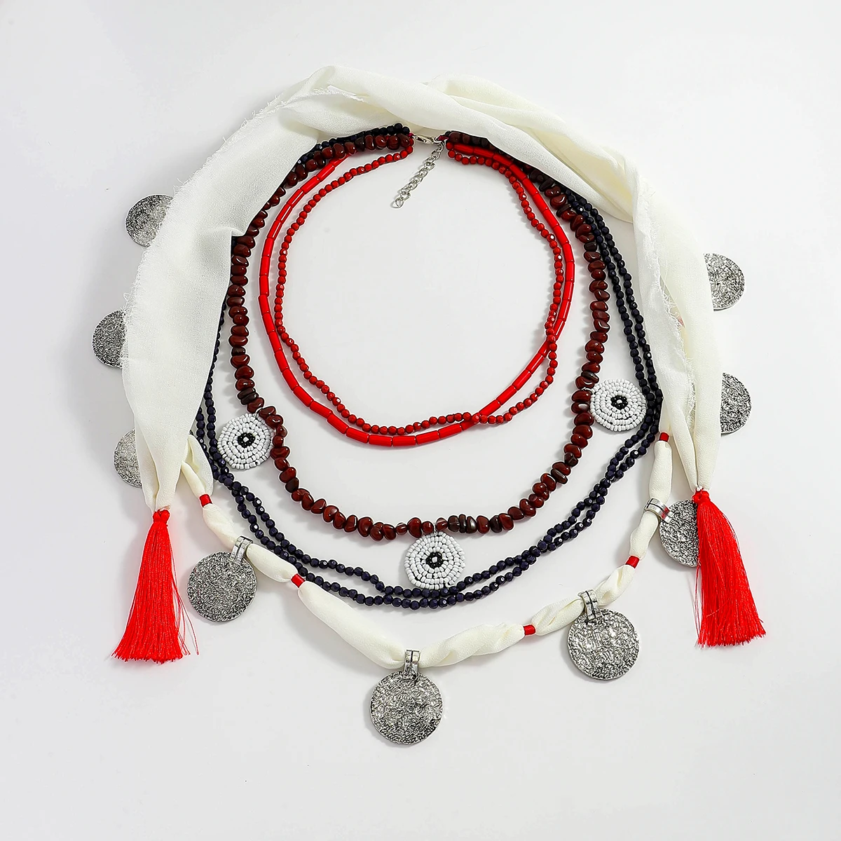 Pack Of 3 Beaded Medallion Necklaces For Women Colourful Fabric Necklace With Engraved Metal Handmade Beaded Charm Jewelry Gift
Pack Of 3 Beaded Medallion Necklaces For Women Colourful Fabric Necklace With Engraved Metal Handmade Beaded Charm Jewelry Gift