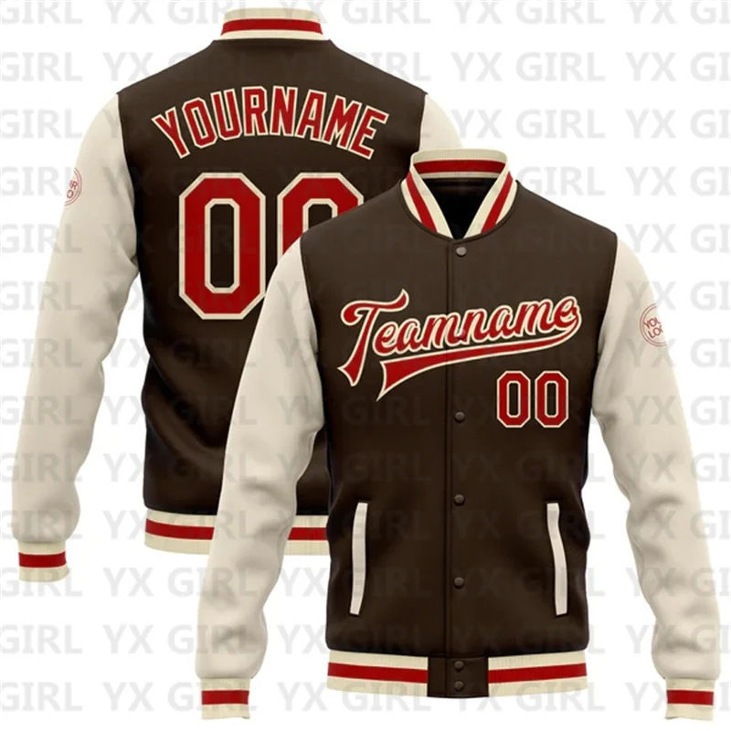 Custom Brown Red-OR Bomber Full-Snap Varsity Letterman Two Tone Jacket 3D Baseball Button Jacket
Custom Brown Red-OR Bomber Full-Snap Varsity Letterman Two Tone Jacket 3D Baseball Button Jacket